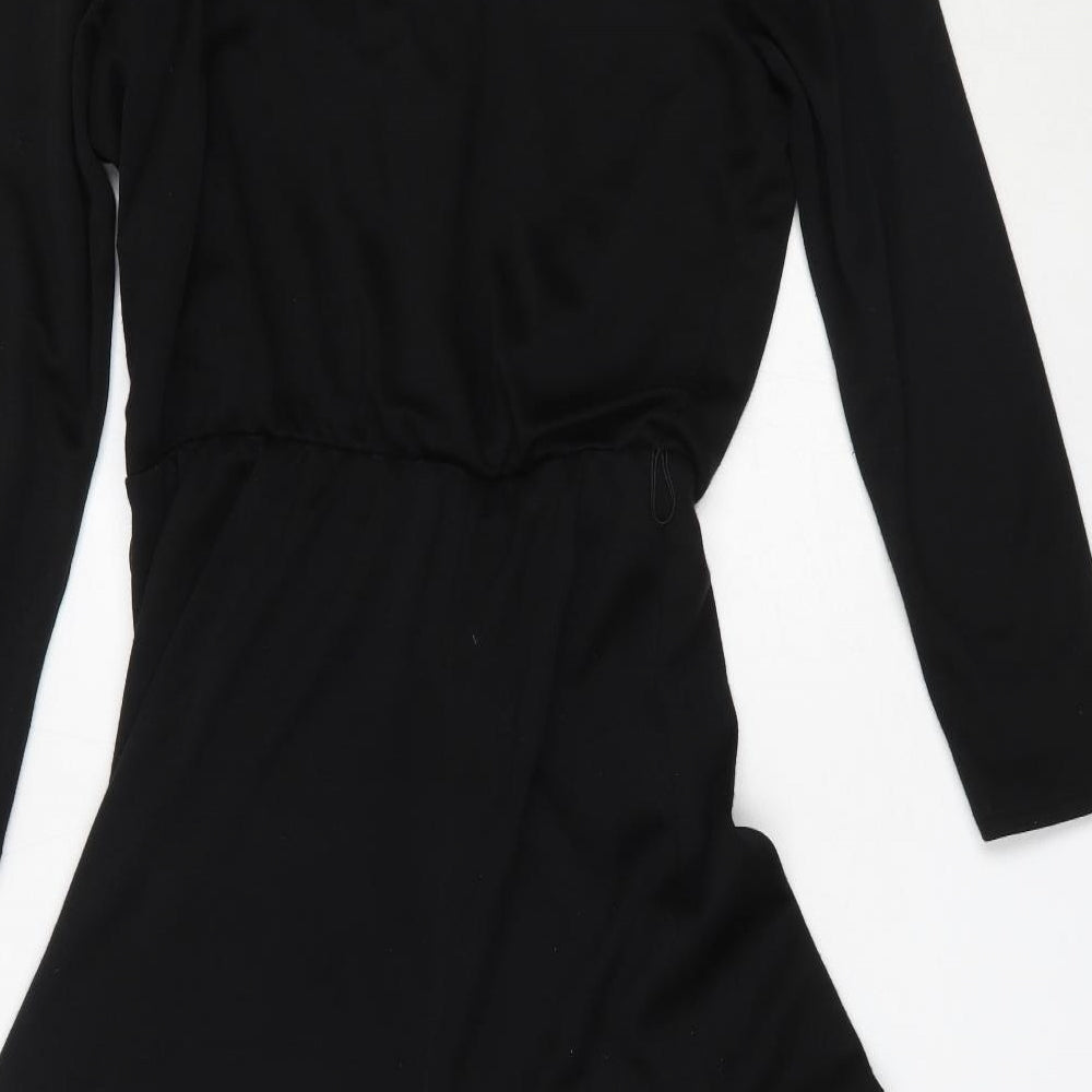 Paige Womens Black  Polyester Fit & Flare  Size 14  Roll Neck