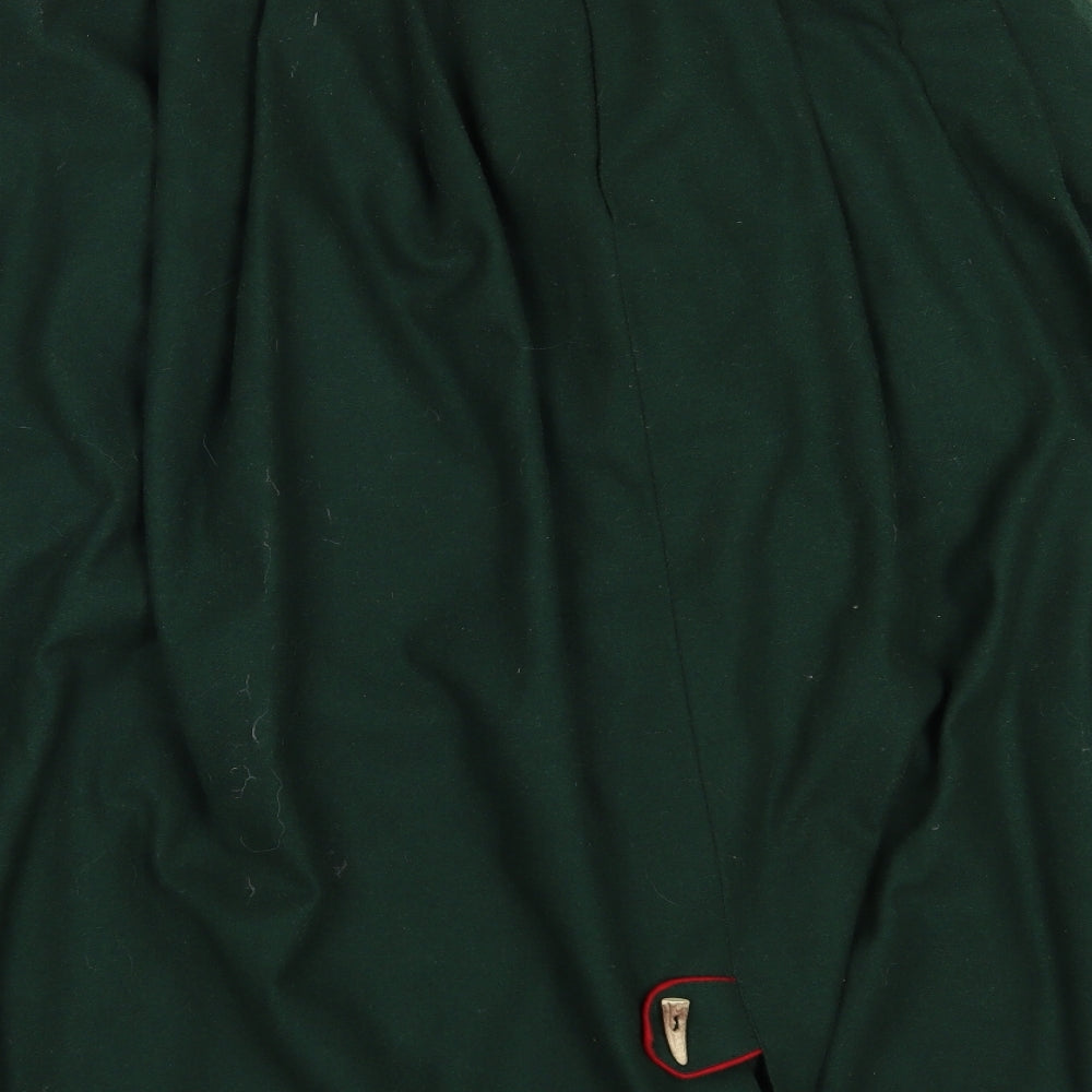 Preworn Womens Green  Polyester Flare Skirt Size 44