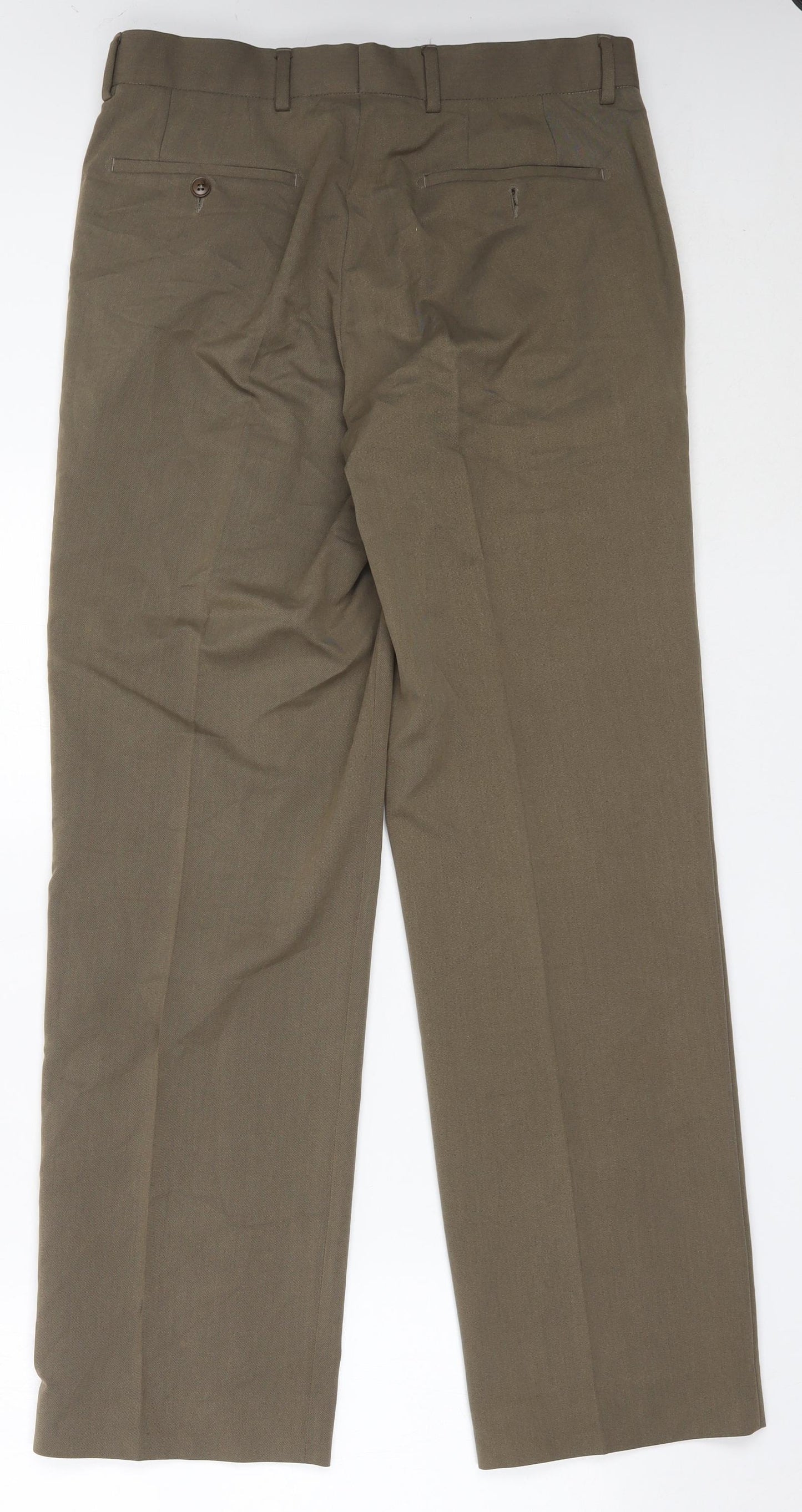 NEXT Mens Brown  Polyester Trousers  Size 32 in L31 in Regular
