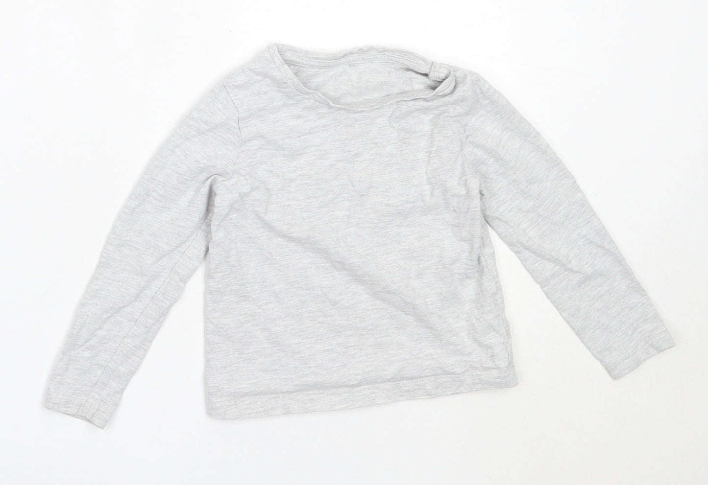 George Boys Grey  Cotton Basic T-Shirt Size 2-3 Years Round Neck