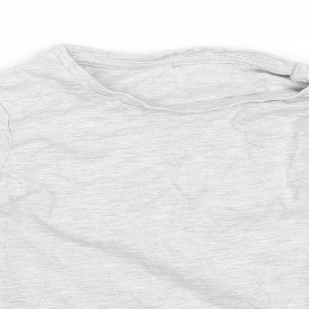 George Boys Grey  Cotton Basic T-Shirt Size 2-3 Years Round Neck