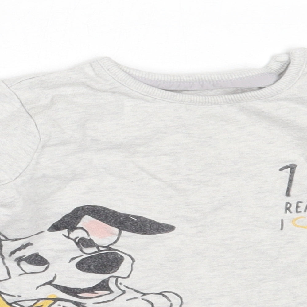 George Girls Grey  Cotton Pullover Jumper Size 18-24 Months   - 101 Dalmatians