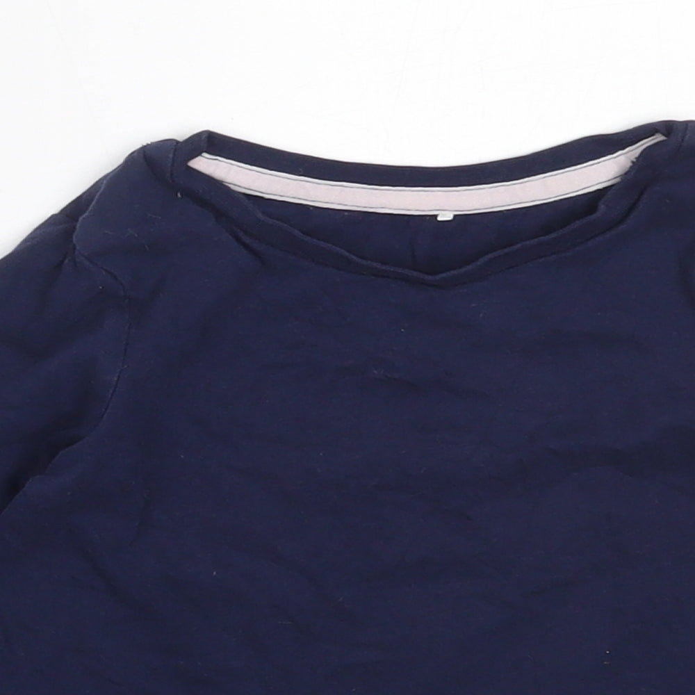 George Boys Blue  Cotton Basic T-Shirt Size 2-3 Years Round Neck