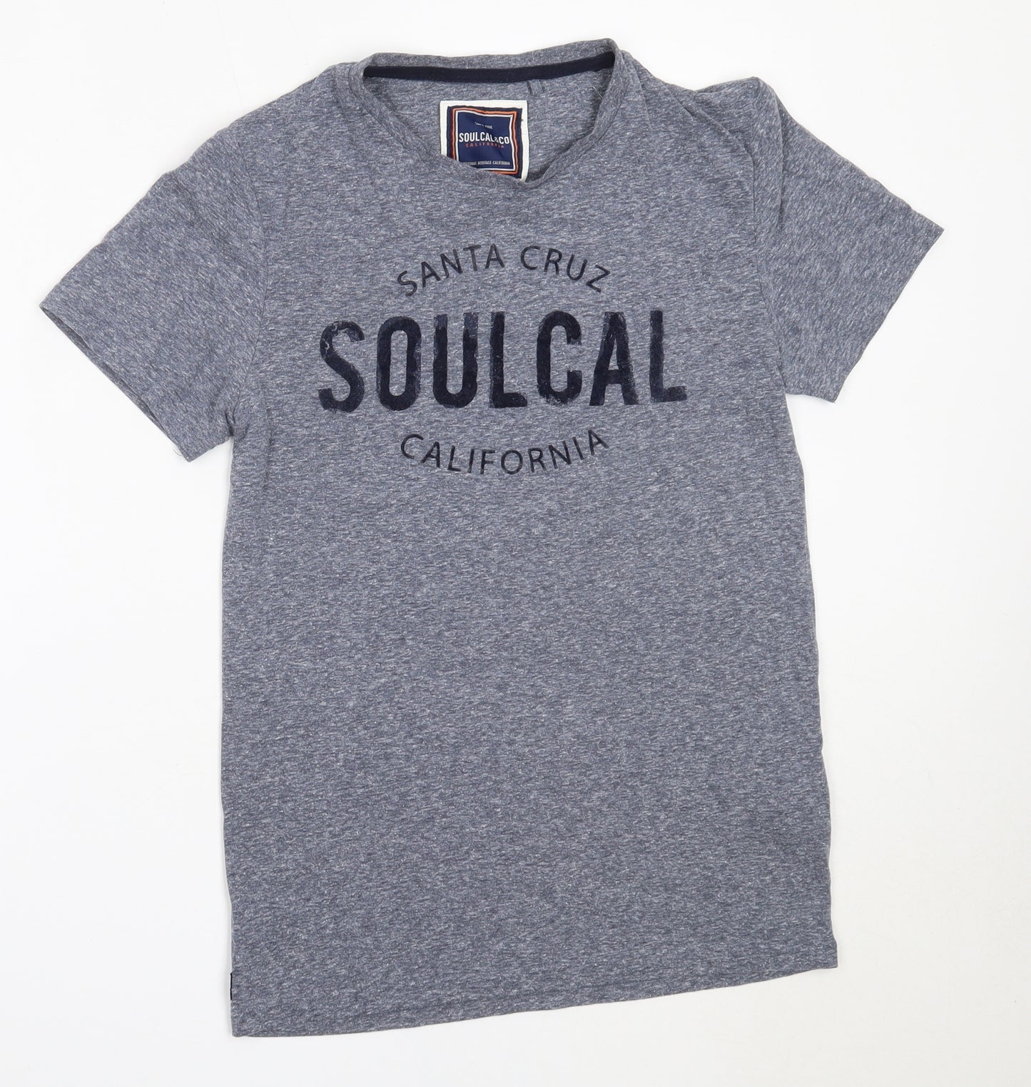 SoulCal&Co Mens Blue  Polyester  T-Shirt Size S Round Neck