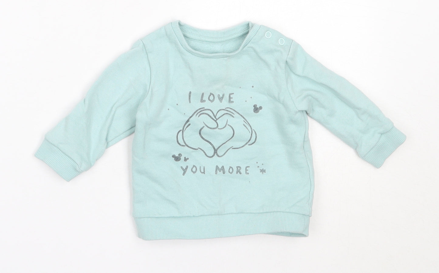 George Girls Blue  Cotton Pullover Jumper Size 0-3 Months