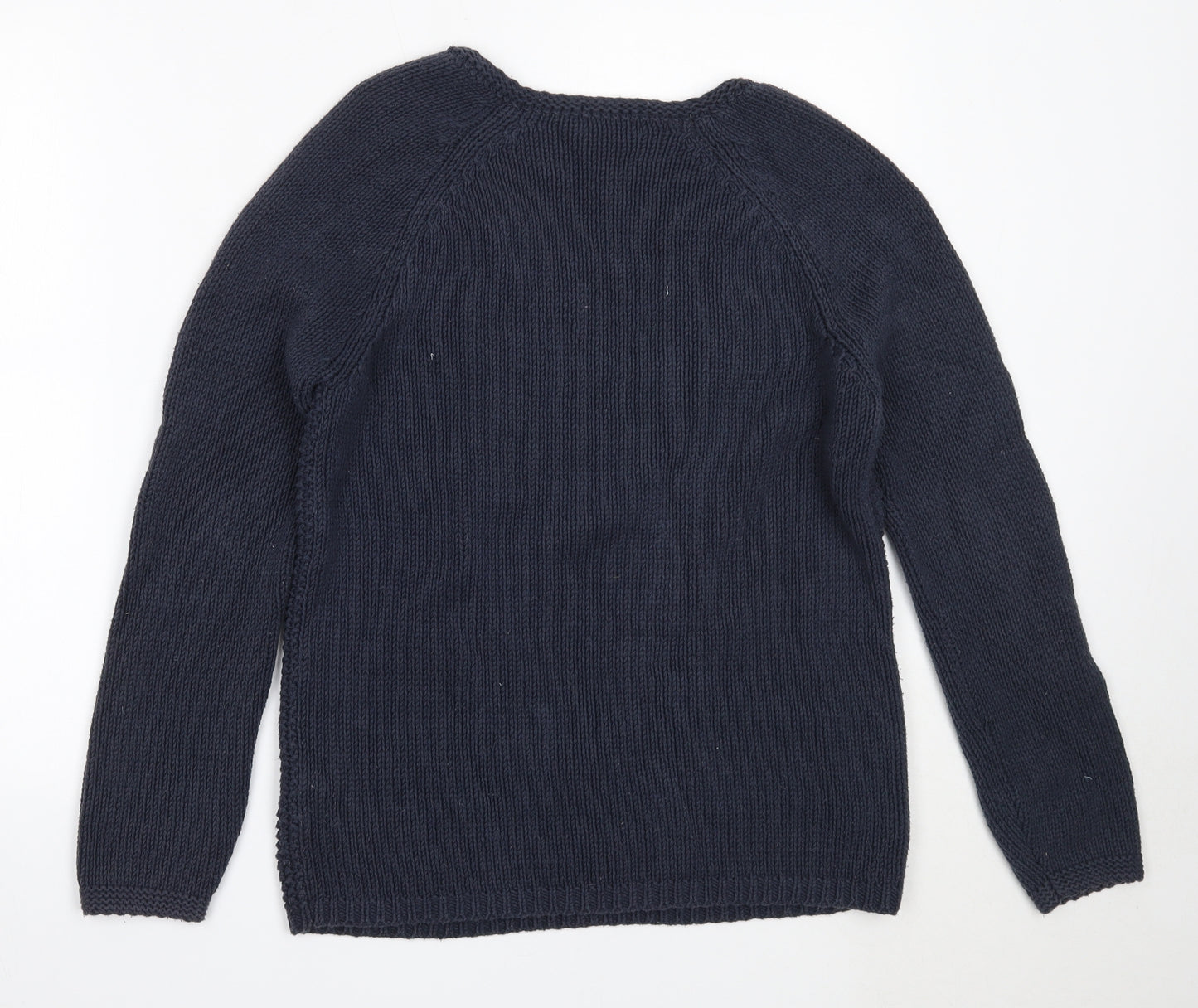 Marks and Spencer Womens Blue Round Neck  Acrylic Pullover Jumper Size 12