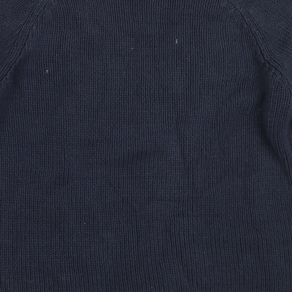 Marks and Spencer Womens Blue Round Neck  Acrylic Pullover Jumper Size 12