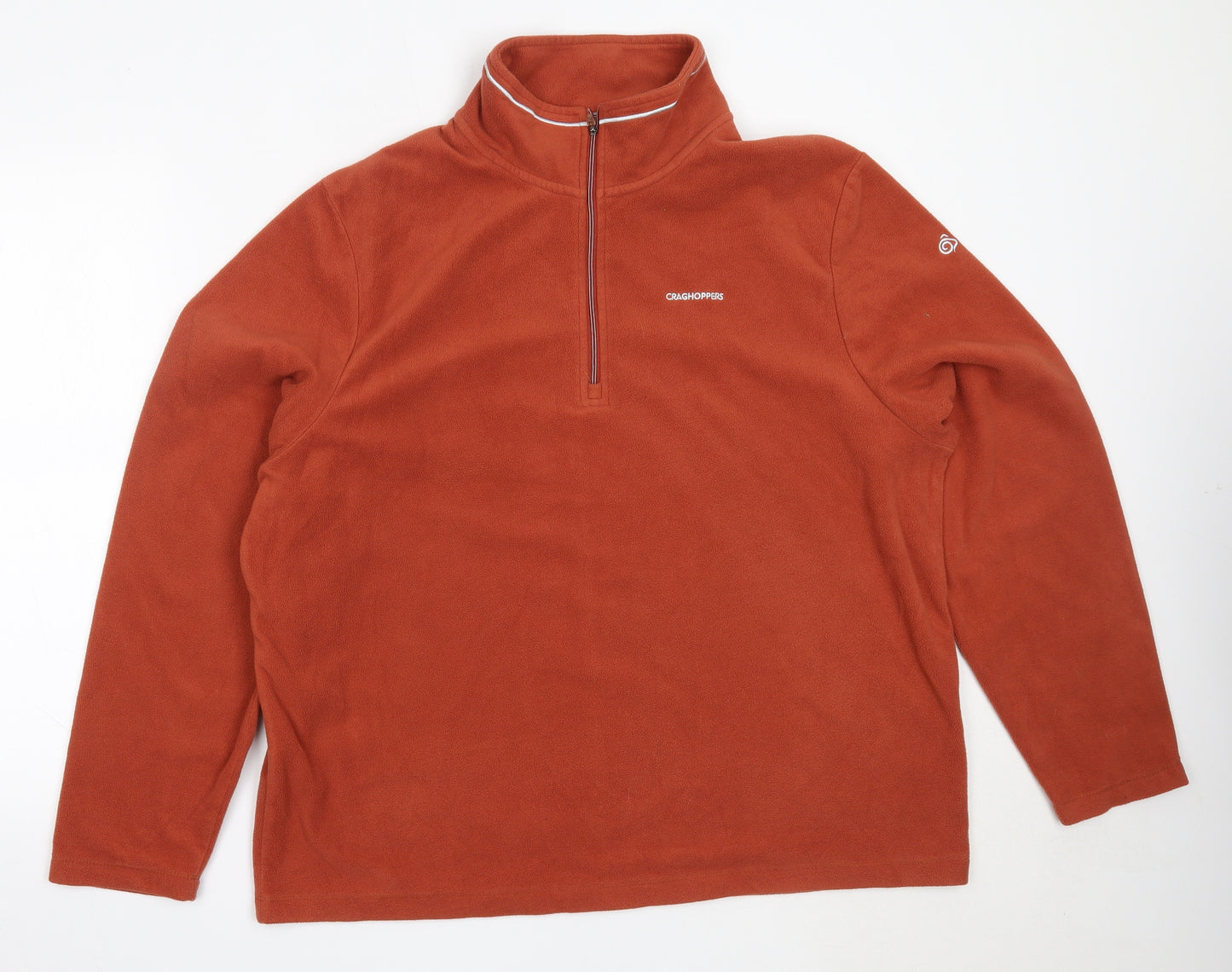 Craghoppers Mens Orange  Polyester Henley Sweatshirt Size 2XL