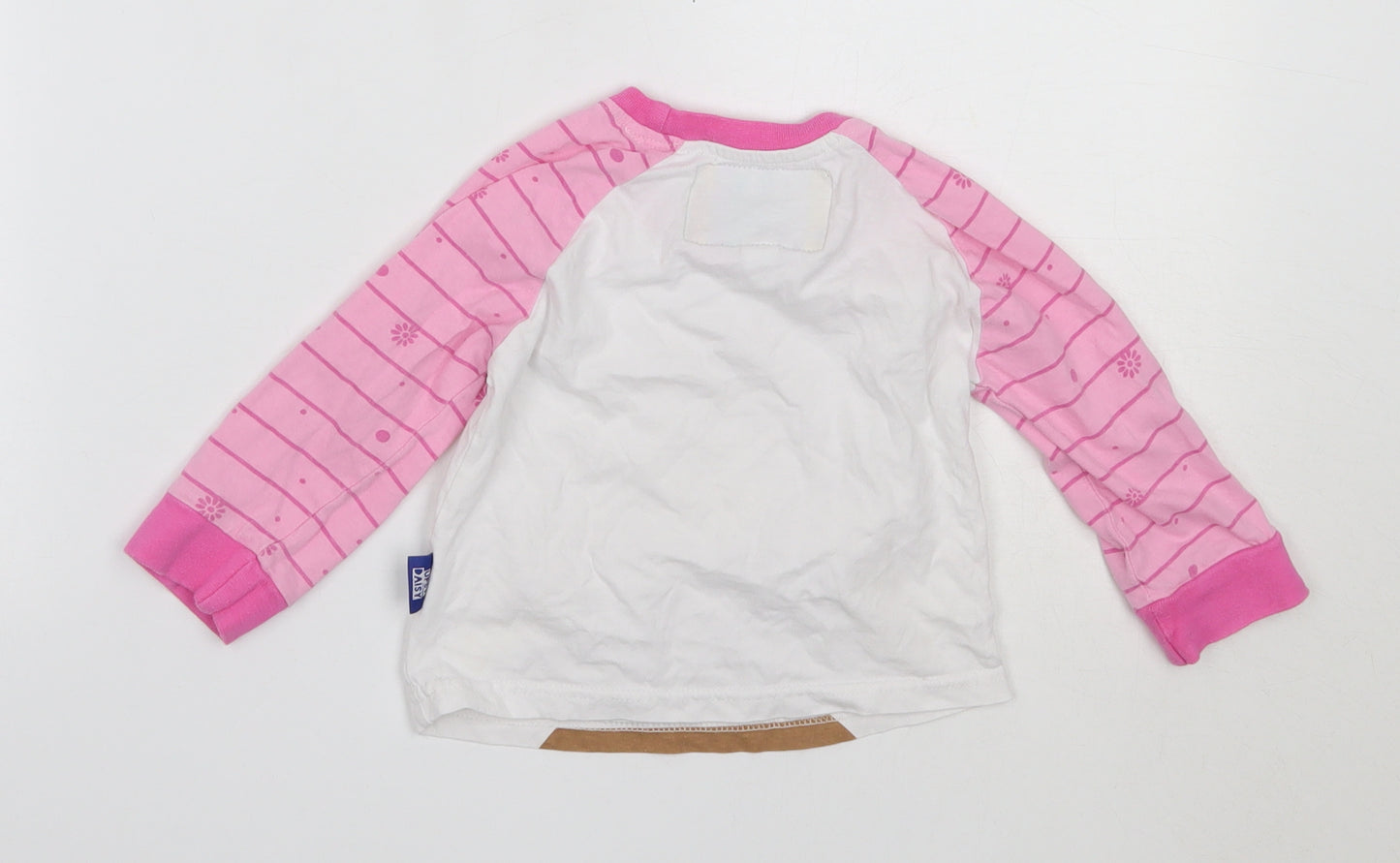 Preworn Girls Pink Solid Cotton Cami Pyjama Top Size 12-18 Months   - In the Night Garden