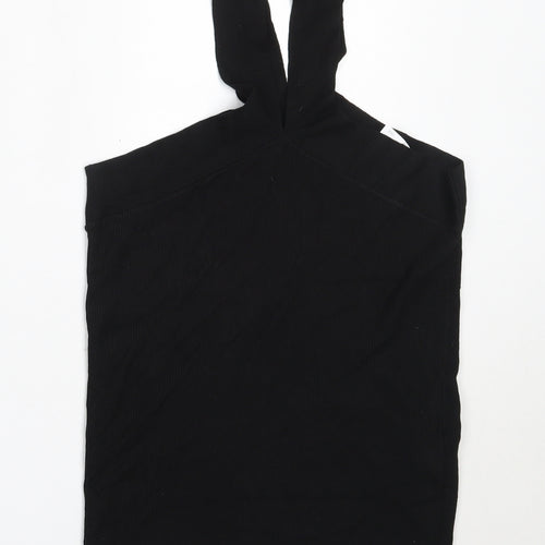 NEXT Womens Black  Viscose Basic Blouse Size 10 Round Neck