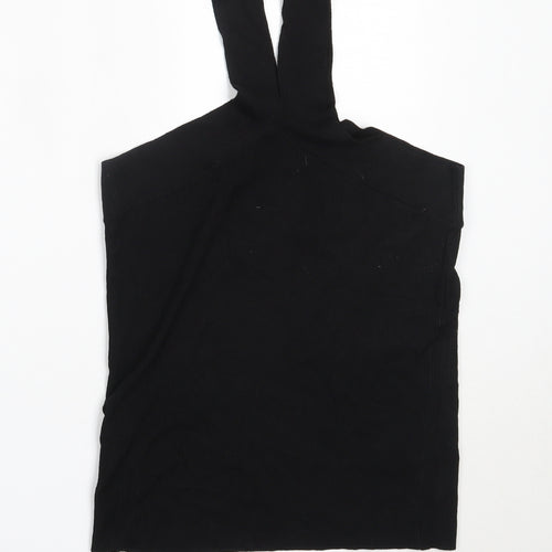 NEXT Womens Black  Viscose Basic Blouse Size 10 Round Neck