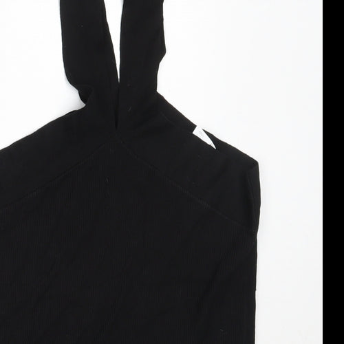NEXT Womens Black  Viscose Basic Blouse Size 10 Round Neck