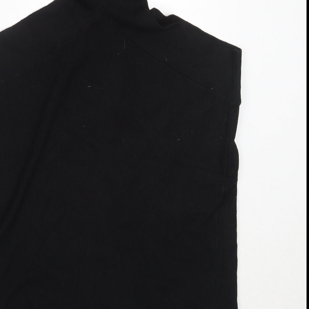 NEXT Womens Black  Viscose Basic Blouse Size 10 Round Neck