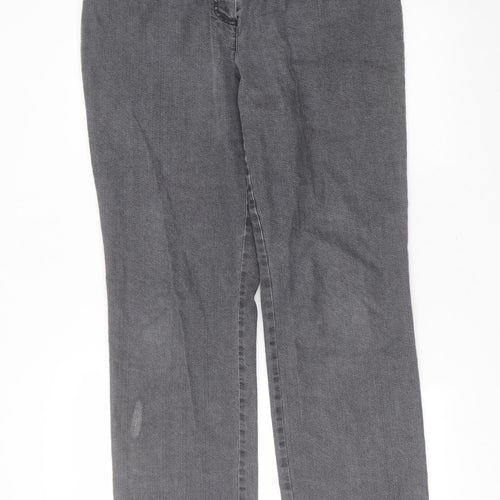 COSMA Womens Grey  Cotton Straight Jeans Size 36 in L31 in Regular