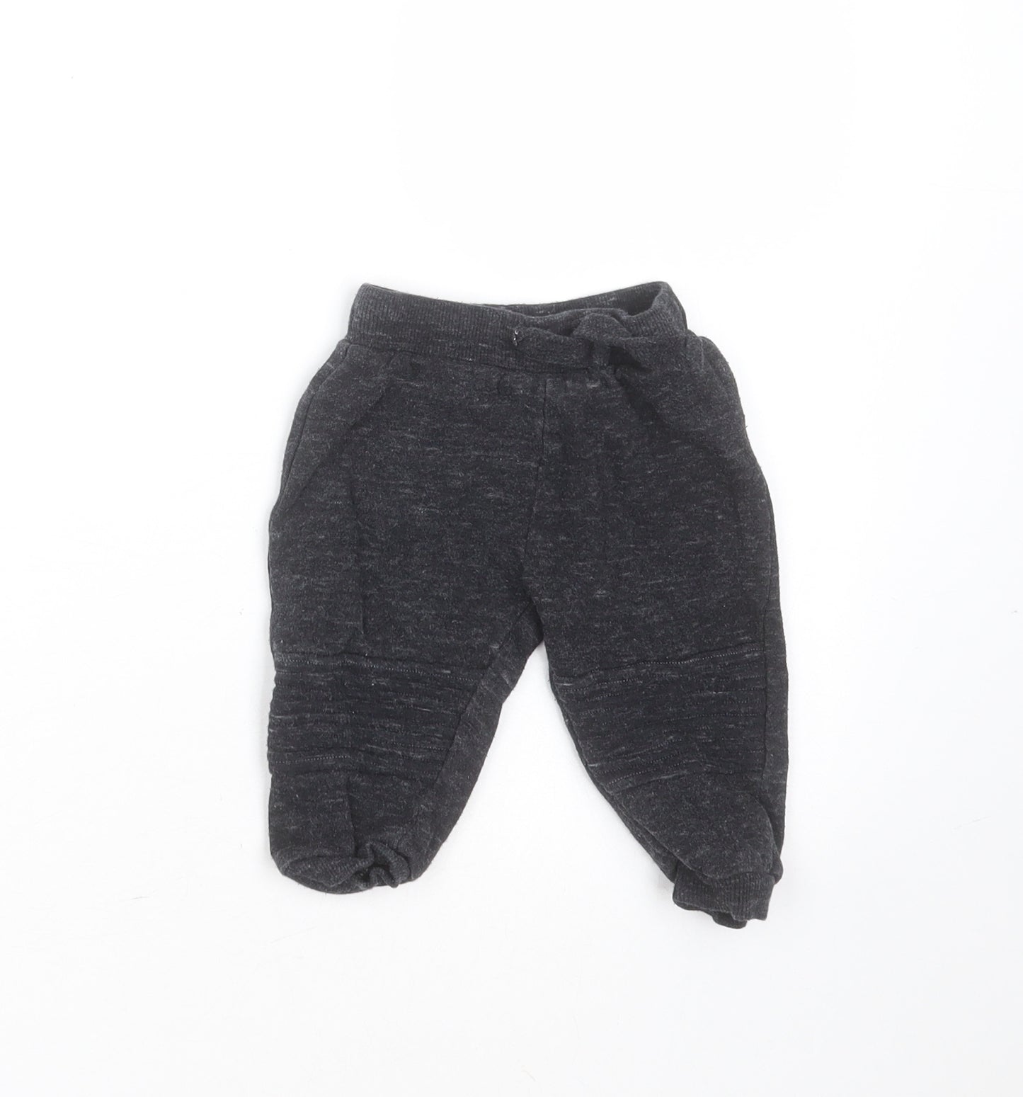 F&F Baby Grey  Cotton Jogger Trousers Size 9-12 Months  Drawstring