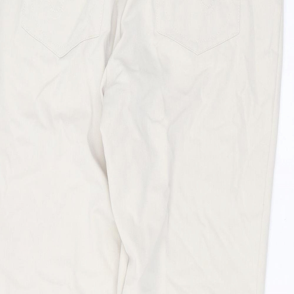 Brandtex Womens Beige  Polyester Trousers  Size 20 L31 in Regular Zip