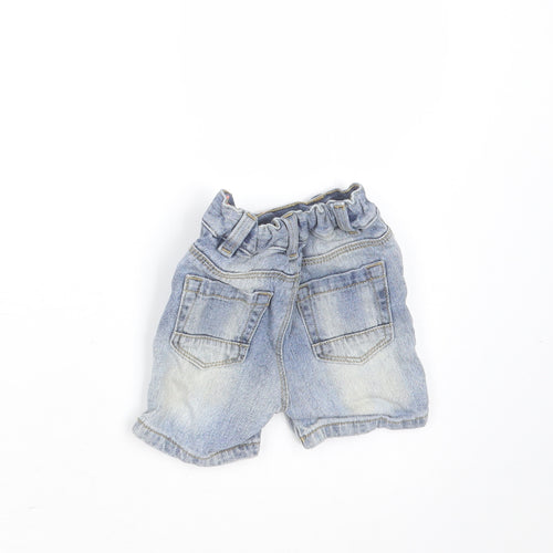 Matalan Baby Blue  Cotton Cropped Trousers Size 6-9 Months   - distressed shorts