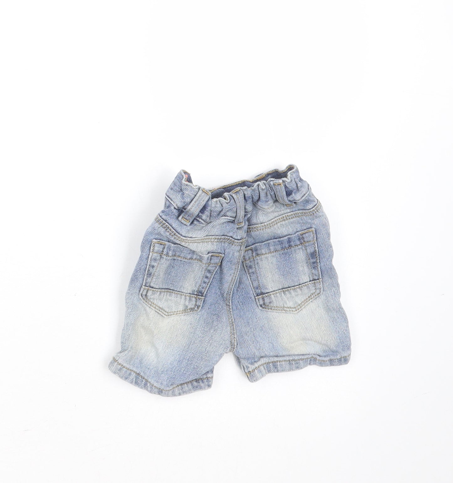 Matalan Baby Blue  Cotton Cropped Trousers Size 6-9 Months   - distressed shorts