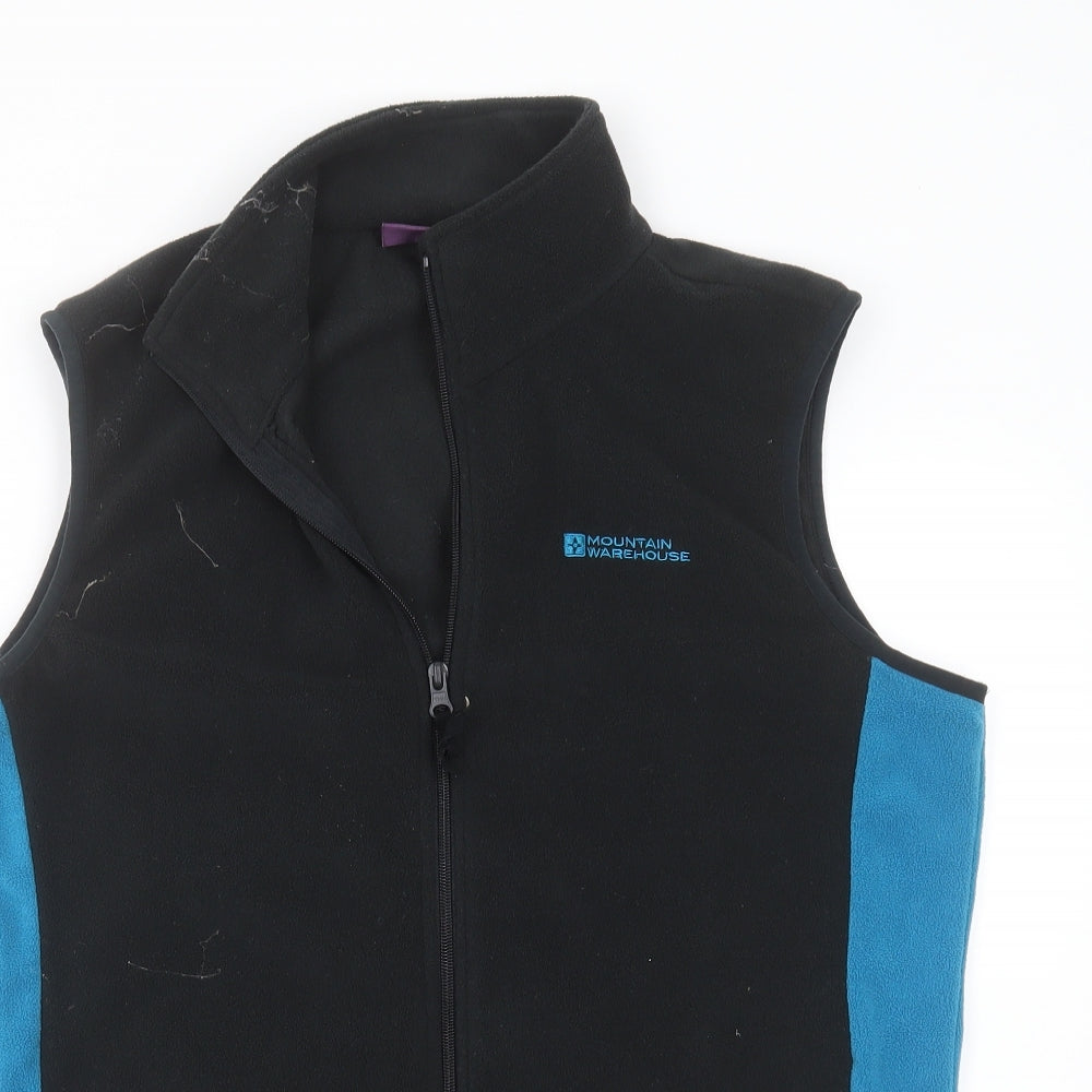 Mountain Warehouse Womens Black High Neck  Polyester Full Zip Jumper Size 16