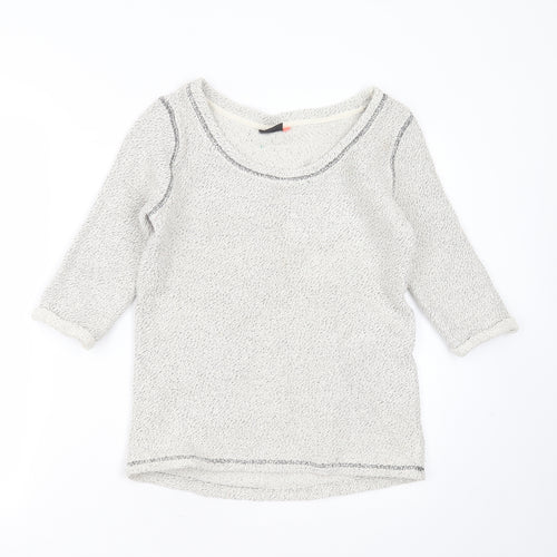 Only Womens Grey Round Neck  Cotton Pullover Jumper Size XS
