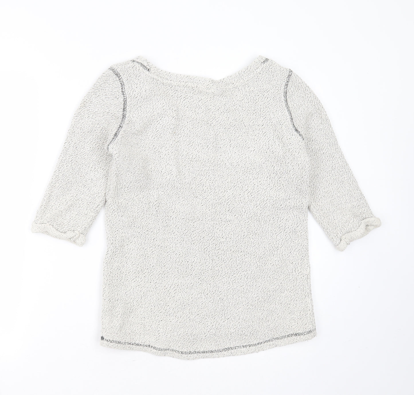 Only Womens Grey Round Neck  Cotton Pullover Jumper Size XS