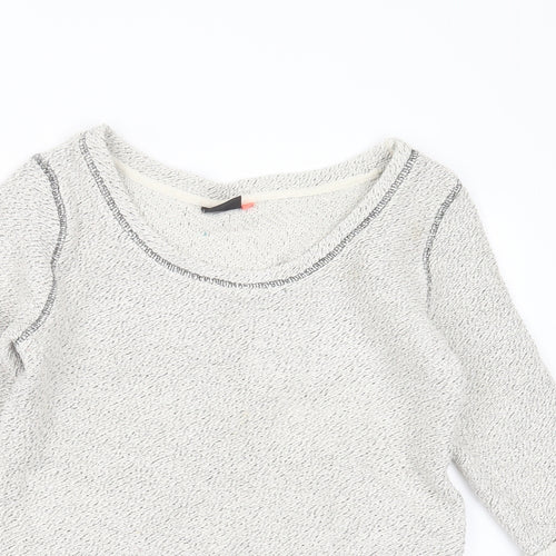 Only Womens Grey Round Neck  Cotton Pullover Jumper Size XS