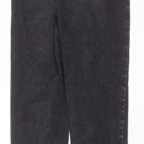 Primark Womens Grey  Cotton Skinny Jeans Size 10 L27 in Extra-Slim Zip