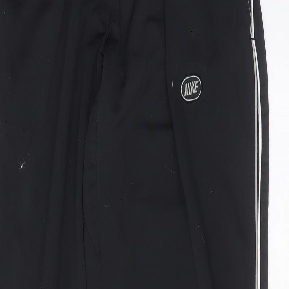 Nike Mens Black  Polyester Jogger Trousers Size L L34 in Regular Drawstring