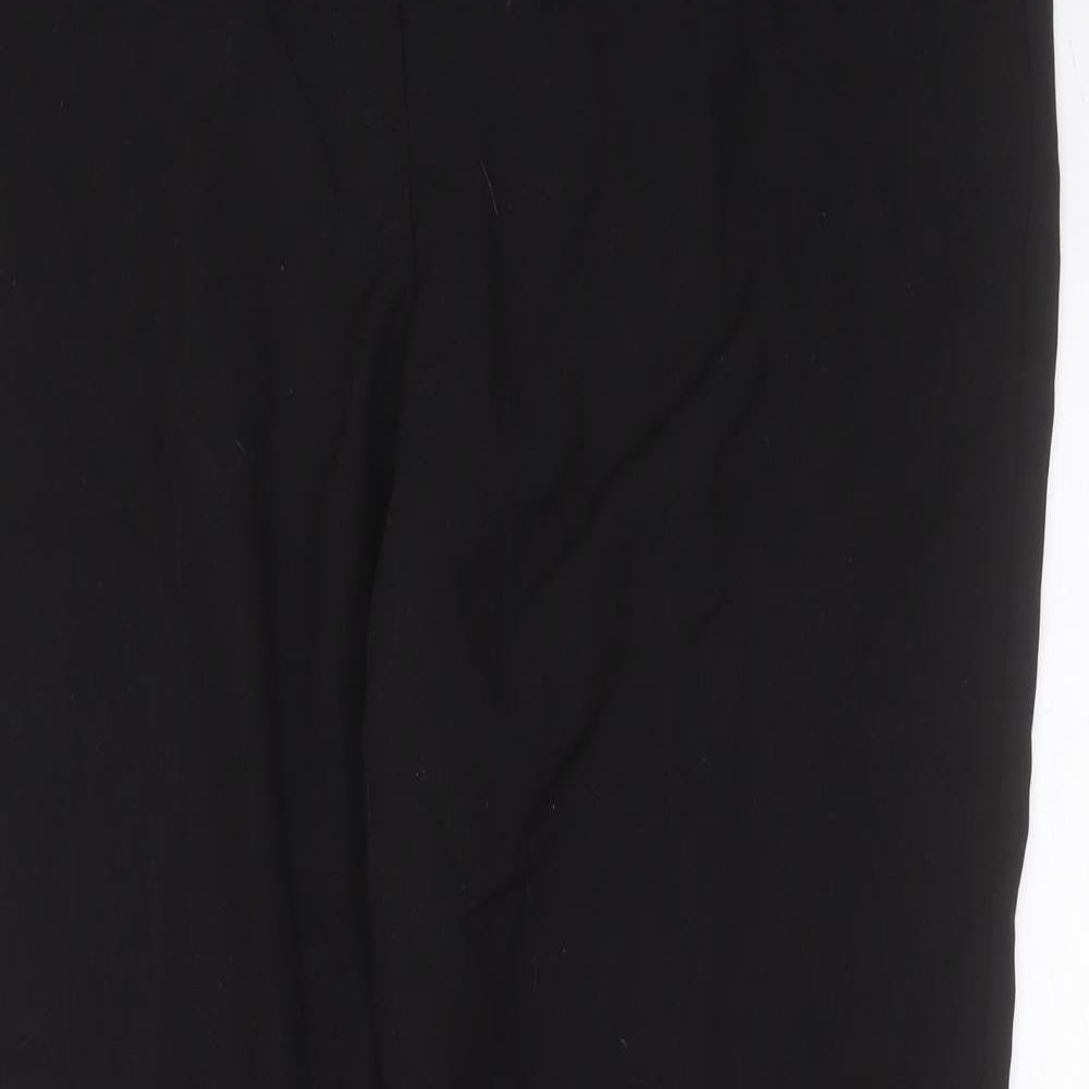 M&Co Womens Black  Polyester Trousers  Size 18 L30 in Regular Zip