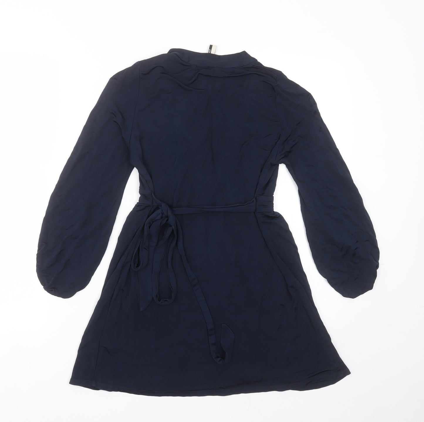 Topshop Womens Blue  Viscose Basic Blouse Size 10 V-Neck