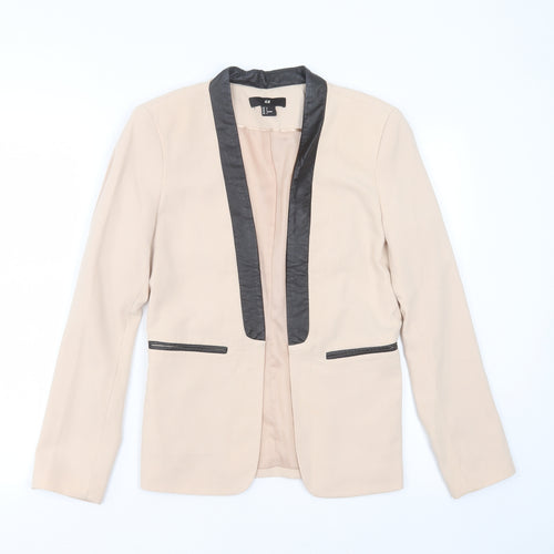 H&M Womens Pink  Polyester Jacket Blazer Size 10