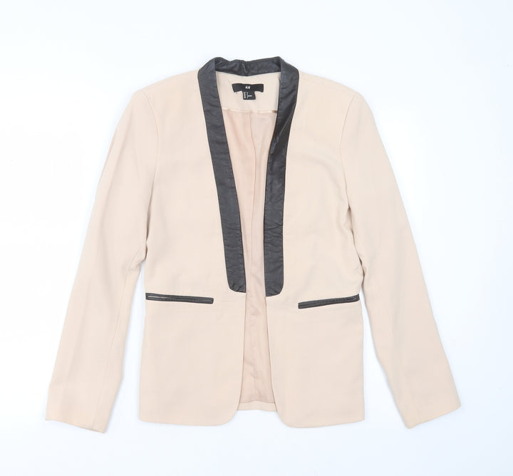 H&M Womens Pink Polyester Jacket Blazer Size 10