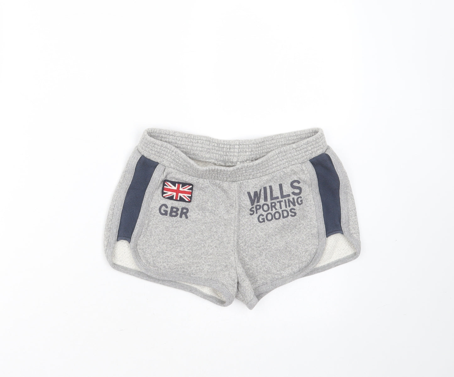 Jack Wills Womens Grey  Cotton Hot Pants Shorts Size 8  Regular
