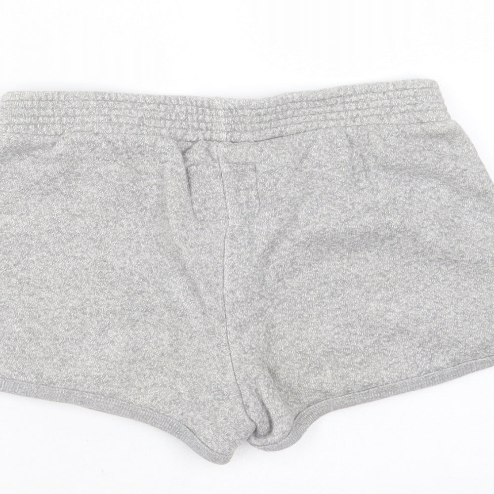 Jack Wills Womens Grey  Cotton Hot Pants Shorts Size 8  Regular