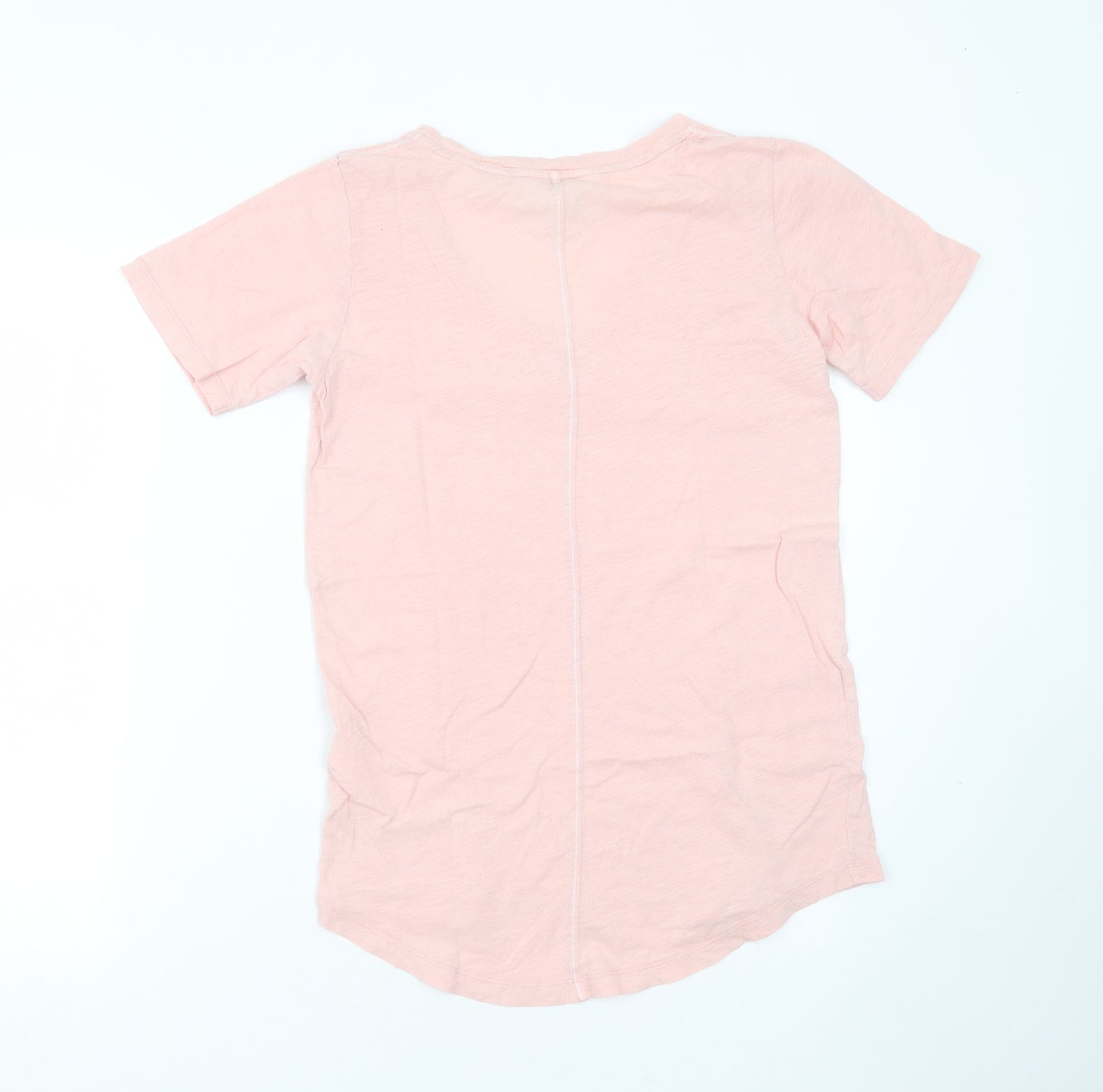 Joules Womens Pink  Cotton Basic T-Shirt Size 8 V-Neck