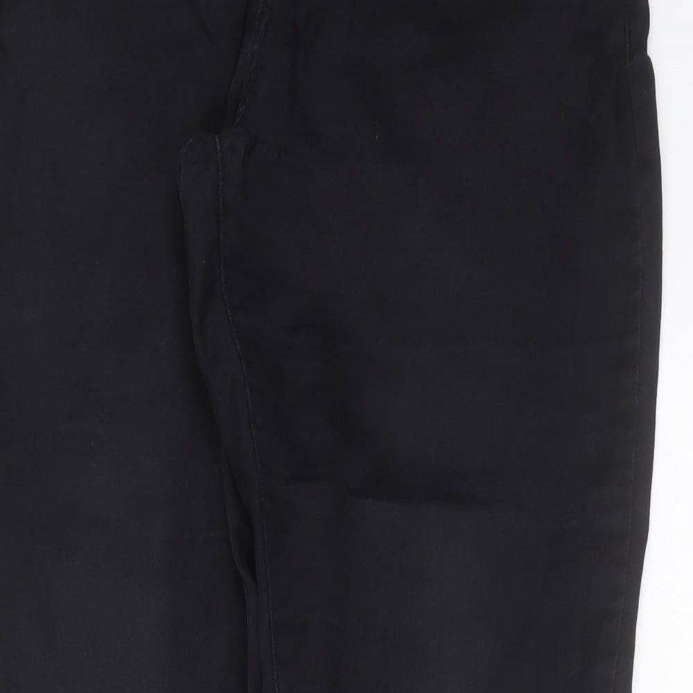 Primark Womens Black  Cotton Skinny Jeans Size 18 L33 in Extra-Slim Zip