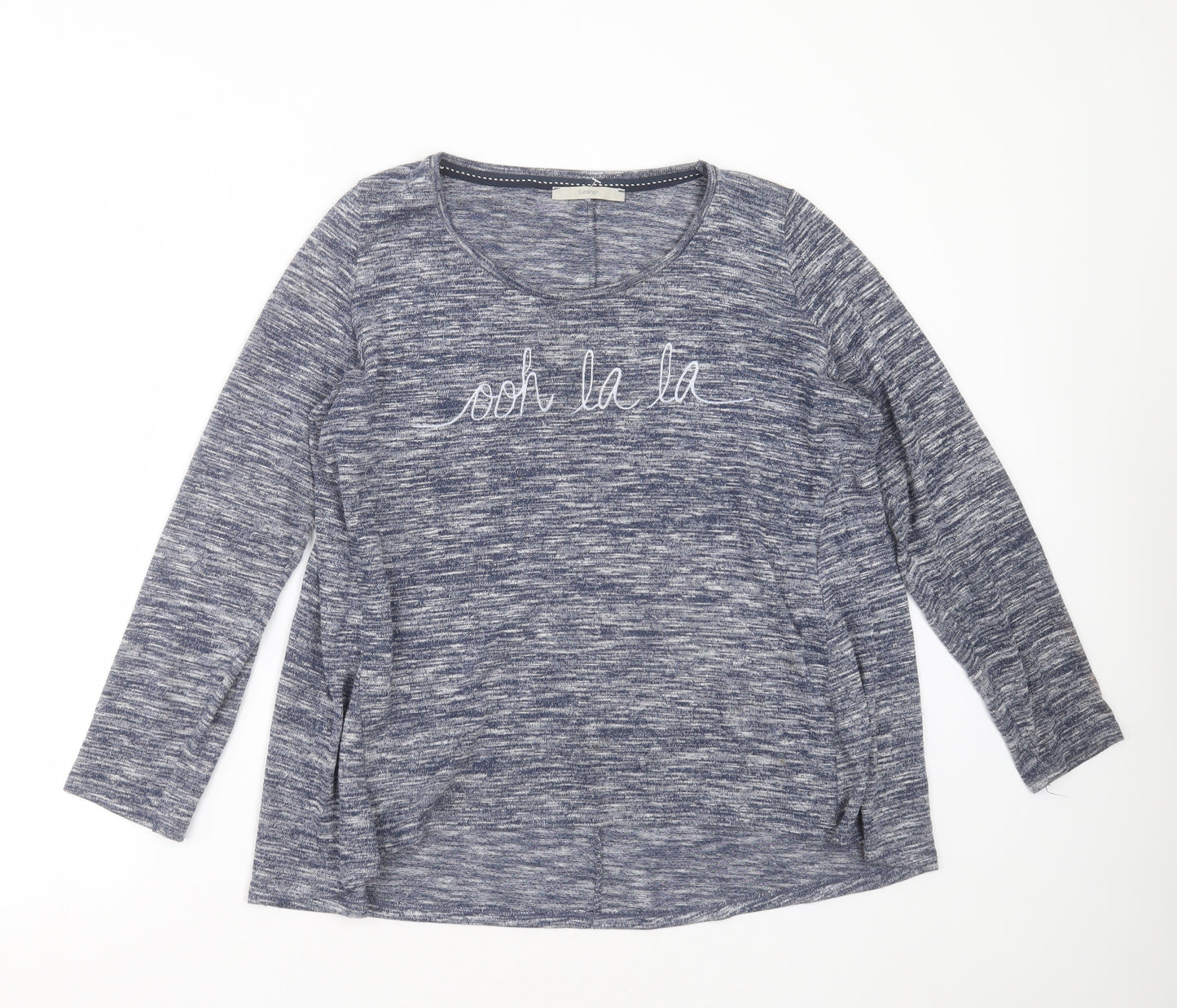 George Womens Blue Round Neck  Polyester Pullover Jumper Size 16   - ooh la la