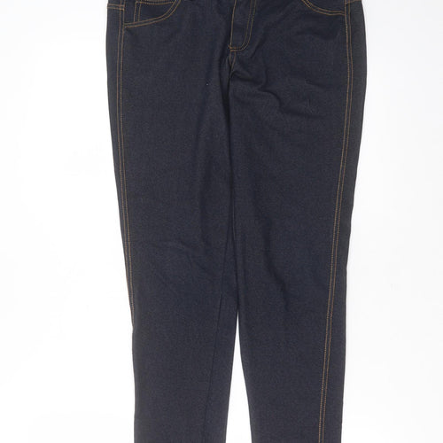 F&F Womens Blue  Cotton Jegging Jeans Size 12 L29 in Extra-Slim Zip