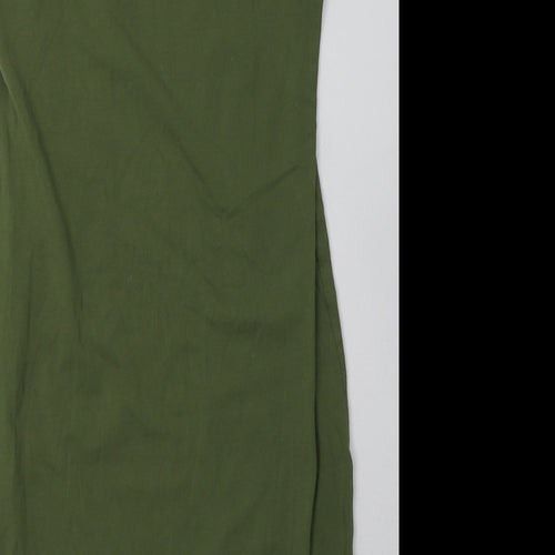 primaek Womens Green  Cotton T-Shirt Dress  Size 14  Crew Neck Pullover
