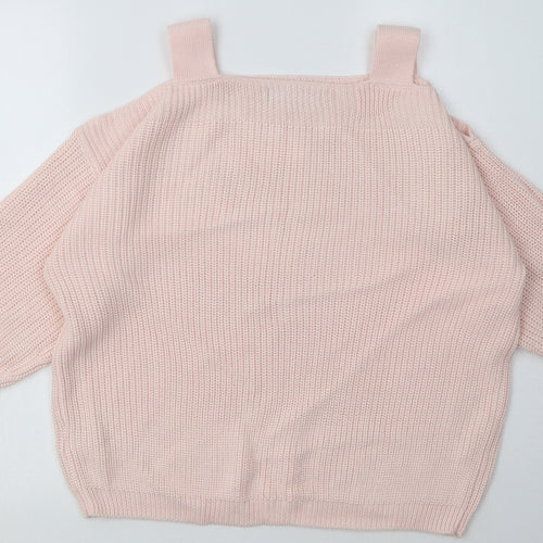 Marks and Spencer Womens Pink  Acrylic Pullover Sweatshirt Size L  Pullover