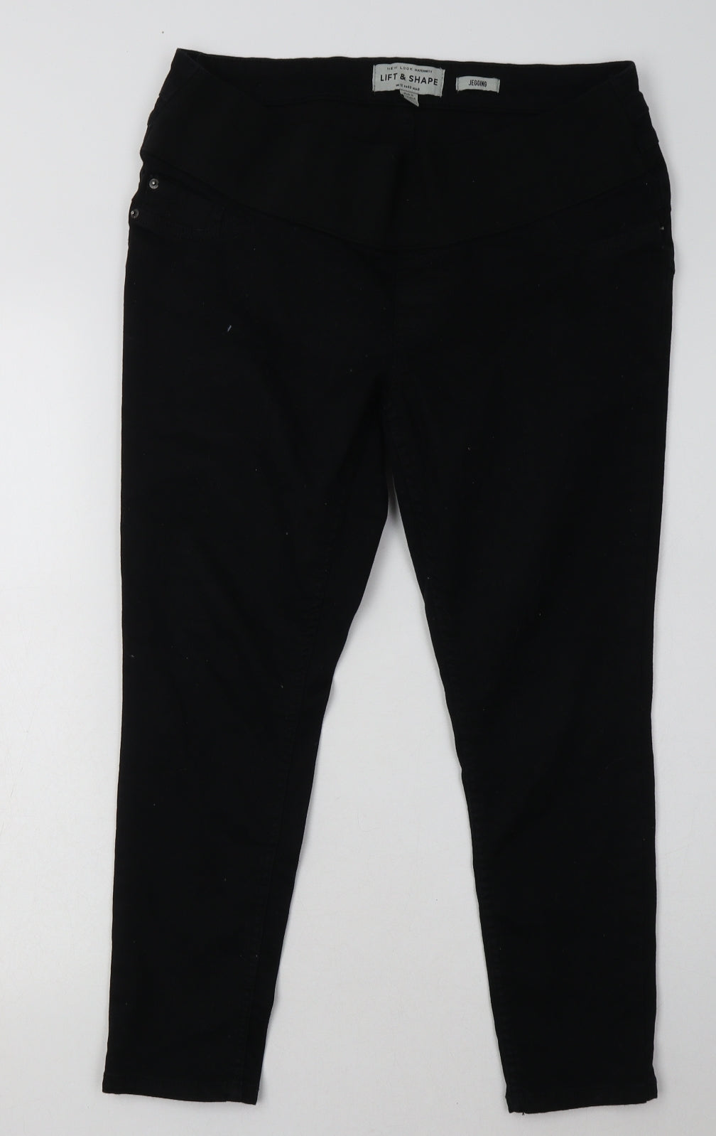 New Look Womens Black  Cotton Cropped Jeans Size 12 L24 in Regular