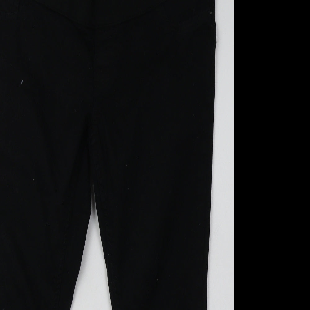 New Look Womens Black  Cotton Cropped Jeans Size 12 L24 in Regular