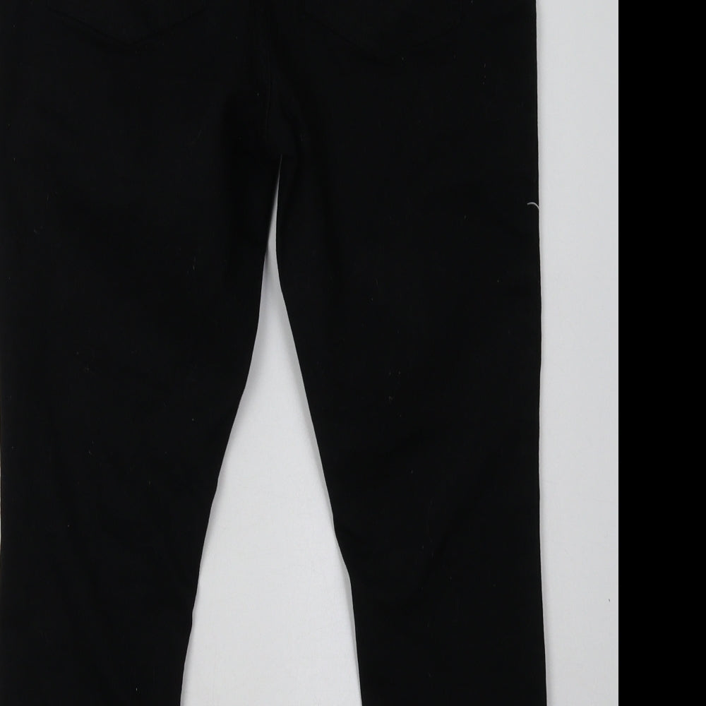 New Look Womens Black  Cotton Cropped Jeans Size 12 L24 in Regular