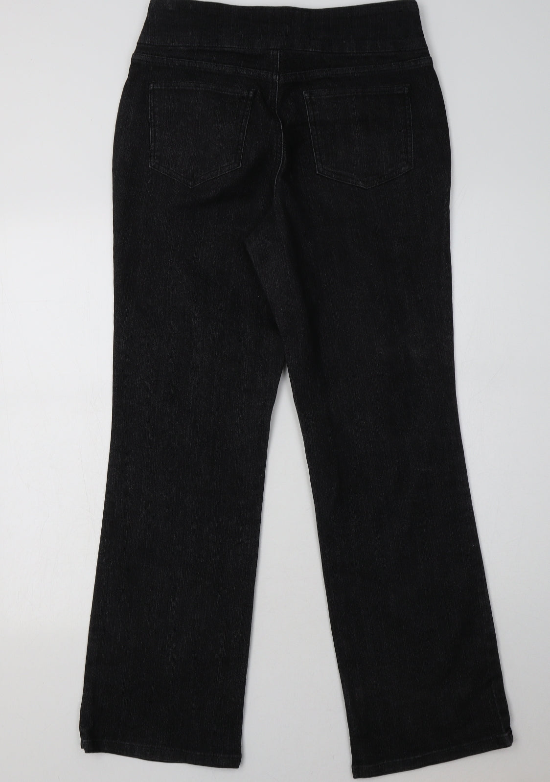 d&o Womens Black  Cotton Straight Jeans Size 12 L32 in Regular
