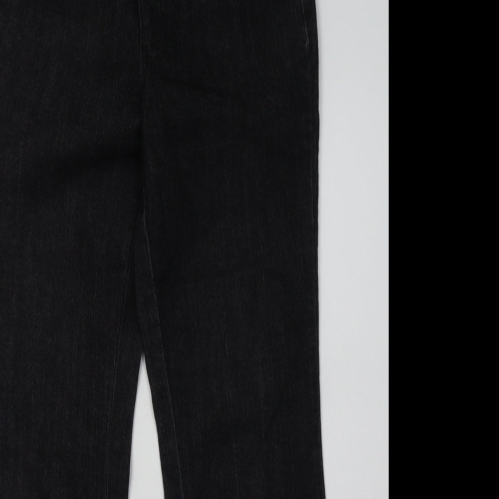 d&o Womens Black  Cotton Straight Jeans Size 12 L32 in Regular