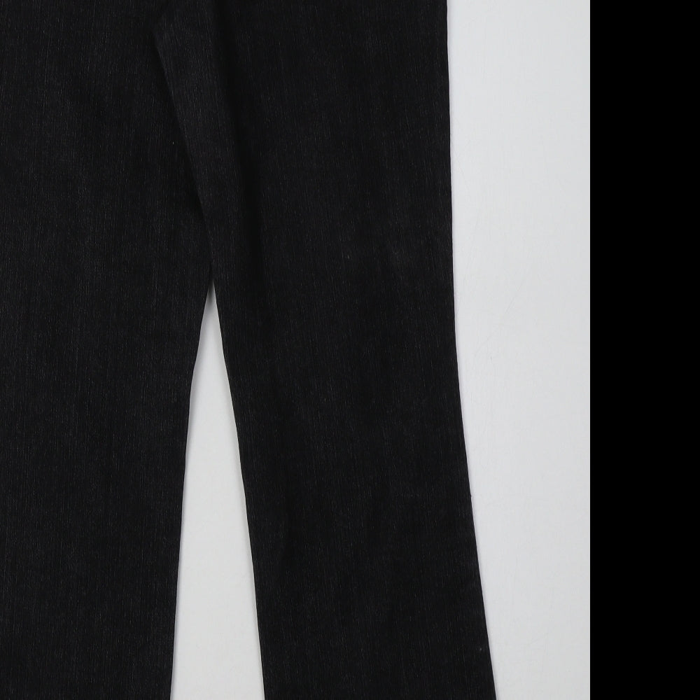 d&o Womens Black  Cotton Straight Jeans Size 12 L32 in Regular