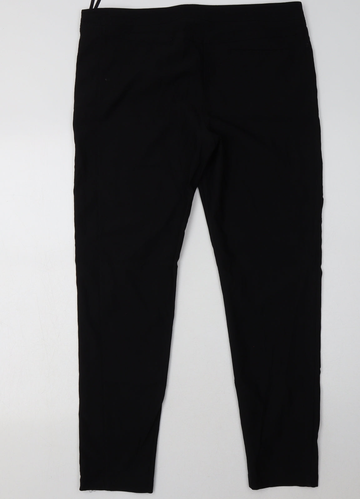 George Womens Black  Viscose Capri Trousers Size 16 L31 in Regular Buckle