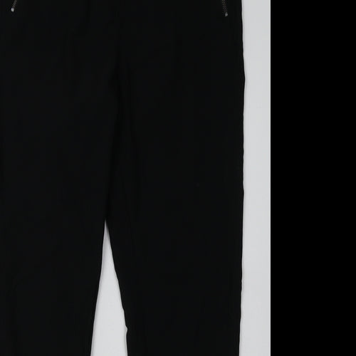 George Womens Black  Viscose Capri Trousers Size 16 L31 in Regular Buckle