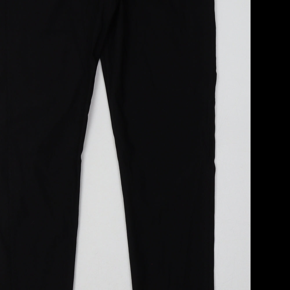 George Womens Black  Viscose Capri Trousers Size 16 L31 in Regular Buckle