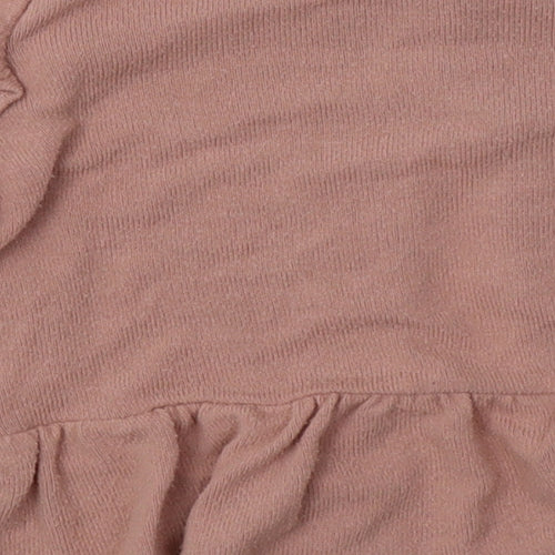 George Girls Pink Crew Neck  Polyester Cape Jumper Size 3-4 Years  Button